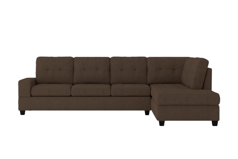 2-Piece Reversible Sectional with Drop-Down Cup Holders