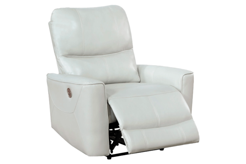 Greenfield Upholstered Power Recliner Chair Ivory