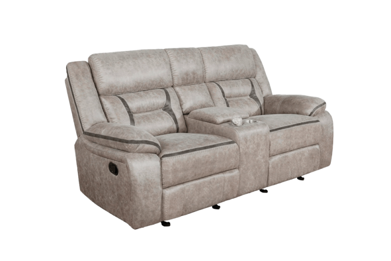 Greer Upholstered Tufted Back Glider Loveseat