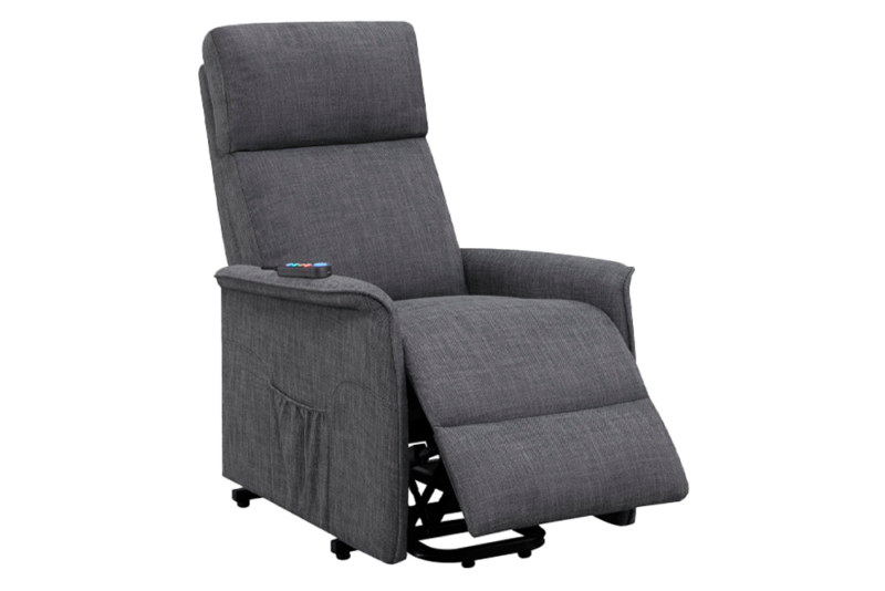 Herrera Power Lift Recliner With Wired Remote Charcoal