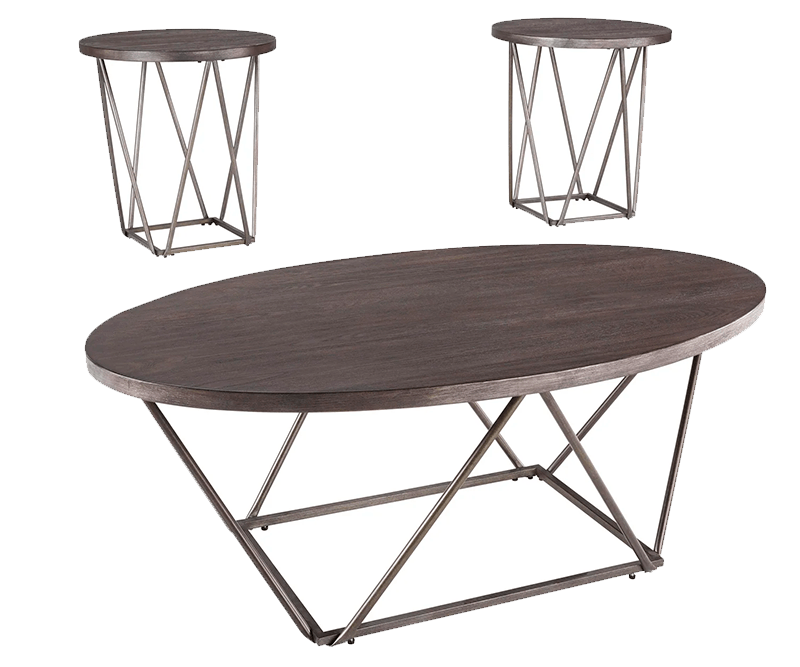 Neimhurst Dark Brown Table (Set Of 3)