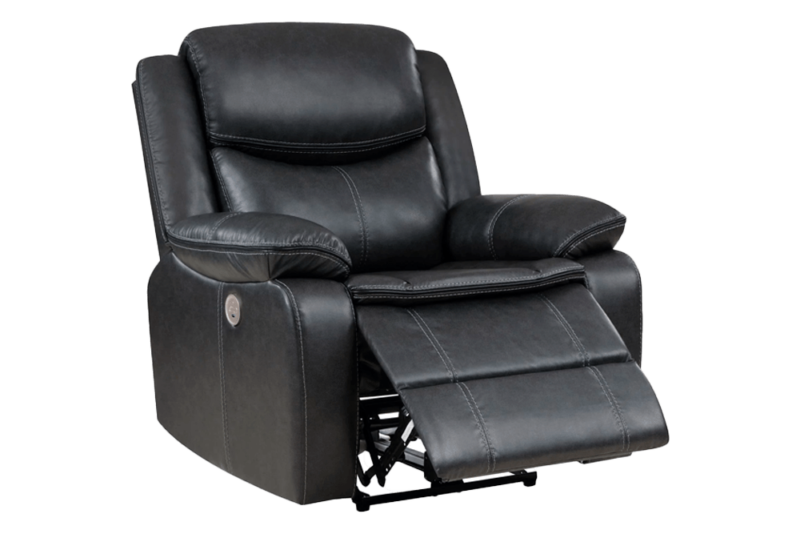 Sycamore Upholstered Power Recliner Chair Dark Grey